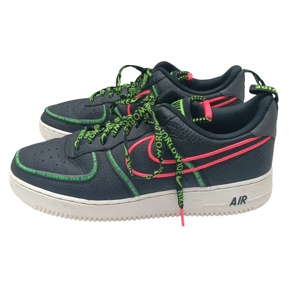 Nike Air‎ Force 1 Premium Worldwide Pack - Black Green CK7213-001 / Size: 12